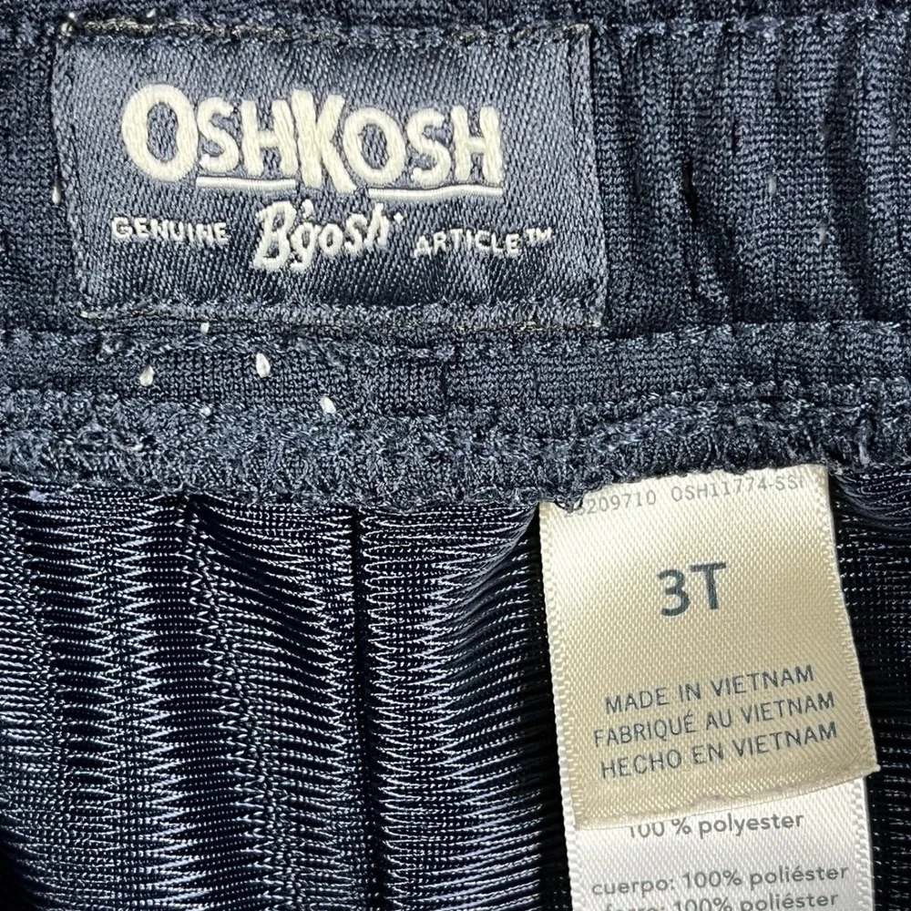 OshKosh B'gosh Boys Shorts Size 3T Blue White Athletic Mesh Drawstring‎